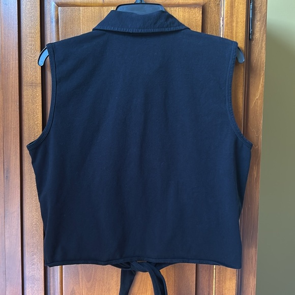 Lauren Ralph Lauren Sleeveless Button Down Crop Top - Picture 7 of 8